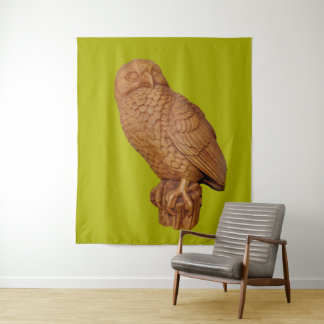 handsome brown owl print tapestry