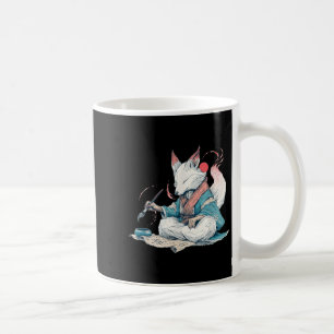 Handsome Calligraphy Kitsune For Japan Style Lover Coffee Mug