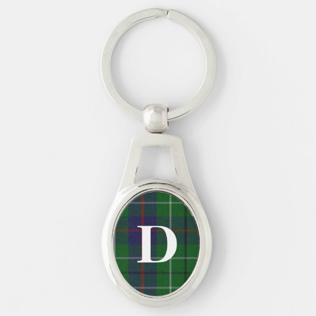 Handsome Clan Duncan Plaid Monogram Key Chain (Front)