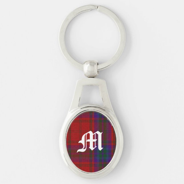 Handsome Clan MacDougall Plaid Monogram Key Chain (Front)