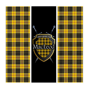 Handsome Clan MacLeod Tartan Shield & Swords Triptych