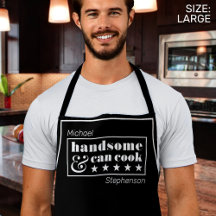 Handsome Cook Funny Mens Black White Father's Day