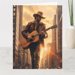 Handsome Cowboy Happy Birthday GREETING CARD