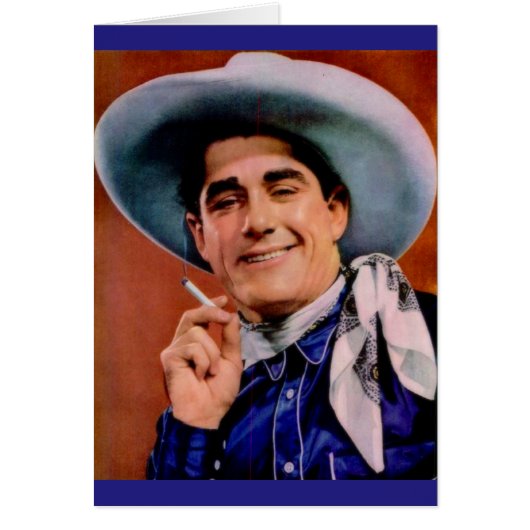 handsome cowboy with cigarette cards (Front)