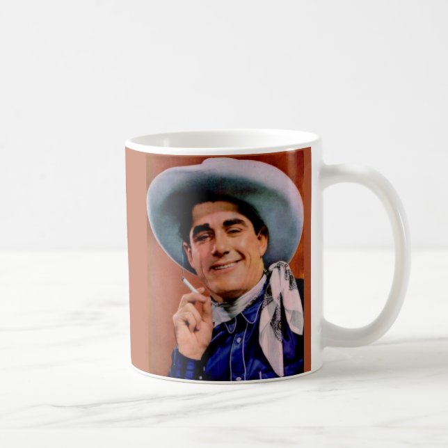 handsome cowboy with cigarette coffee mug (Right)