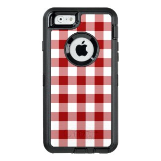 Handsome Dark Red and White Checked Pattern