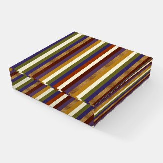 Handsome Dark Thin Stripes Square Paperweight