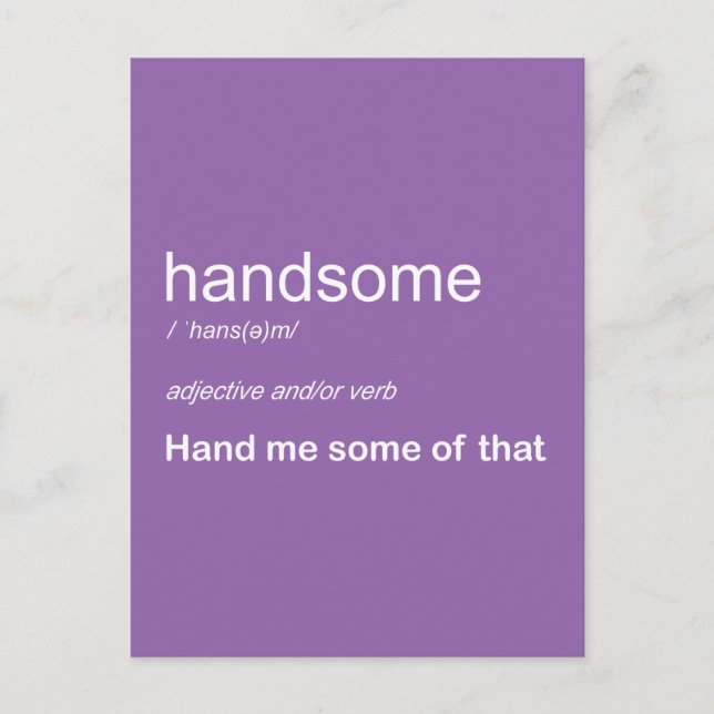 Handsome Definition Customize Color Postcard (Front)