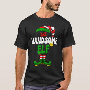 Handsome Elf Pajama Matching Group Christmas Holid T-Shirt