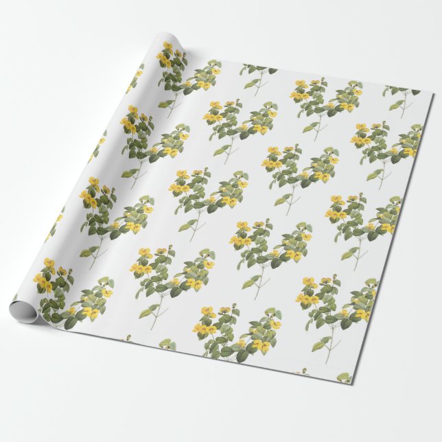 Handsome flat-pea Flower Pattern Wrapping Paper (Unrolled)