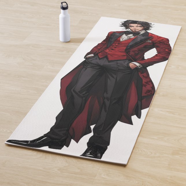 Handsome Gothic Gentleman Anime Yoga Mat (In Situ)