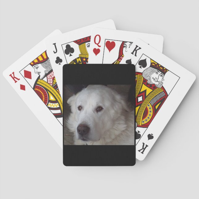 Handsome Great Pyrenees Dog Poker Cards (Back)