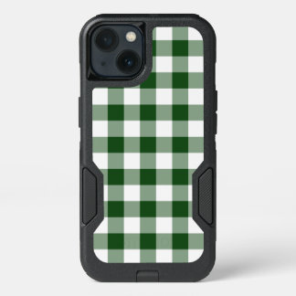 Handsome Green and White Buffalo Plaid iPhone 13 Case
