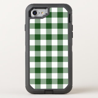 Handsome Green and White Buffalo Plaid OtterBox Defender iPhone SE/8/7 Case