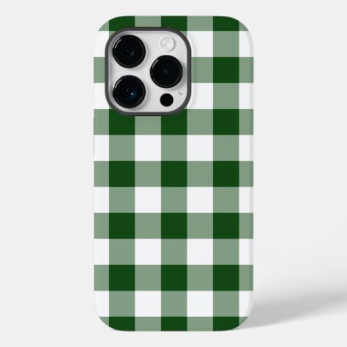 Handsome Green and White Gingham Pattern Case_Mate iPhone 14 Pro Case