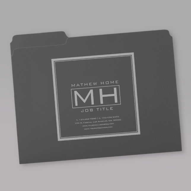 Handsome Grey & Dark Grey Professional File Folder (Creator Uploaded)