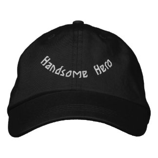 Handsome Hero Elegant Adjustable Modern Black-Hat Embroidered Baseball Cap