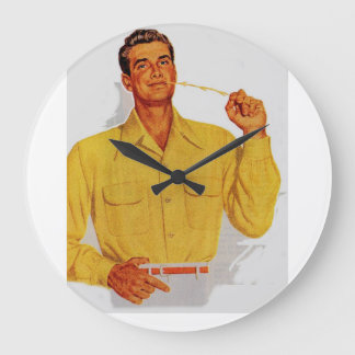 handsome hunky hayseed large clock
