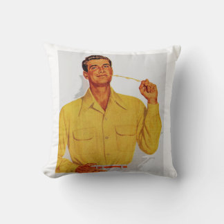handsome hunky hayseed throw pillow