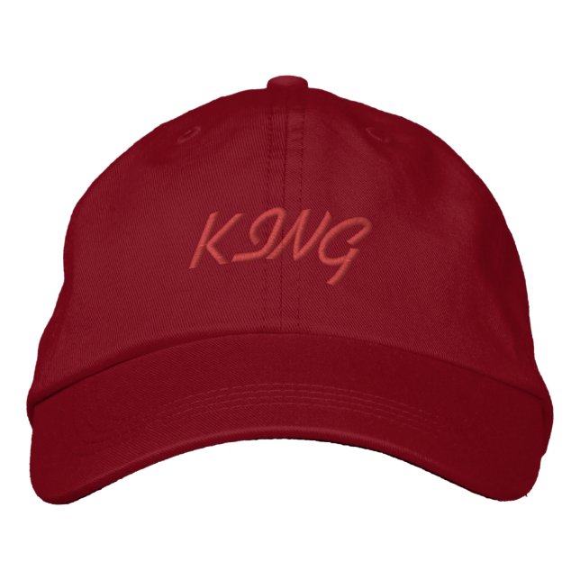 Handsome KING Trucker Create Own Text-Hat Elegant  Embroidered Baseball Cap (Front)
