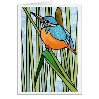 Handsome Kingfisher in the Reeds Cards