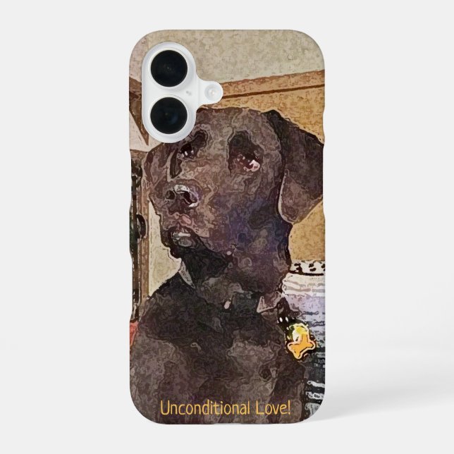 Handsome Labrador Retriever Texture Profile Custom iPhone Case (Back)