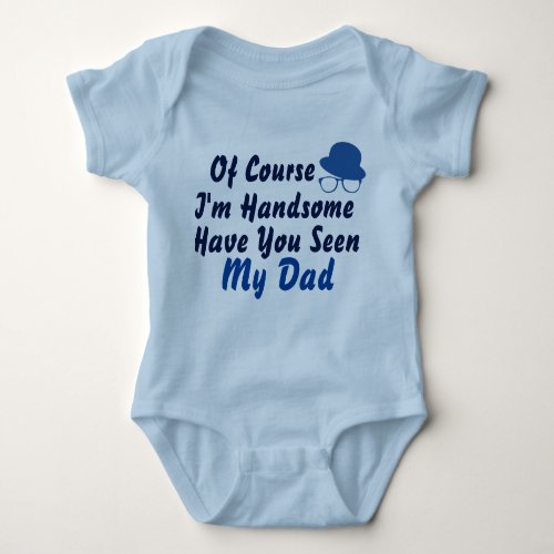 Handsome Like My Dad Baby Jersey Baby Bodysuit