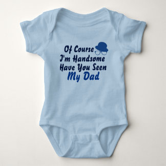 Handsome Like My Dad Baby Jersey Bodysuit