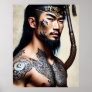 Handsome Male Fighter Colorful Poster Gift