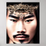 Handsome Male Fighter Colorful Poster Gift