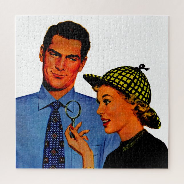 handsome man and wife Mrs. Arlene Sherlock Holmes Jigsaw Puzzle (Vertical)