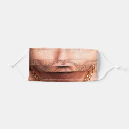 Handsome Man Face Adult Cloth Face Mask (Front, Folded)