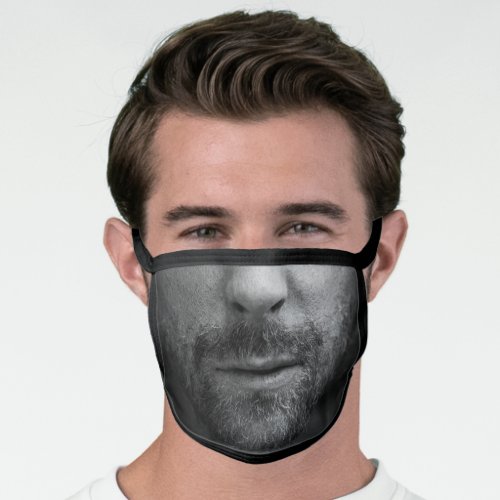 HANDSOME MAN WITH GOATEE FAKE FACE MENS MASK