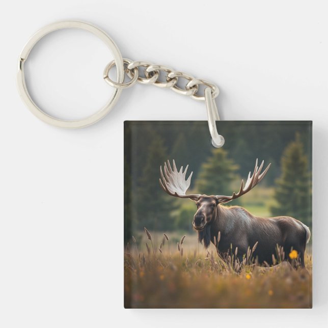 Handsome Moose Keychain (Front)