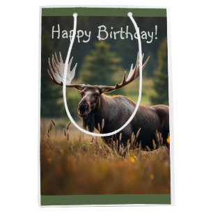 Handsome Moose Medium Gift Bag