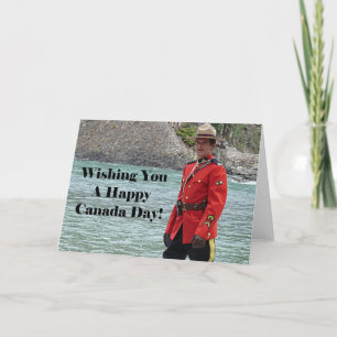 Handsome Mountie Happy Canada Day Funny Photo Card