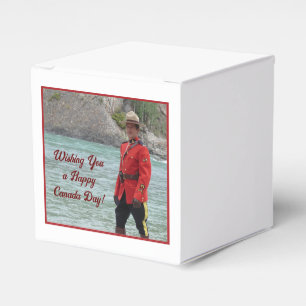 Handsome Mountie Happy Canada Day Funny Photo Favor Boxes