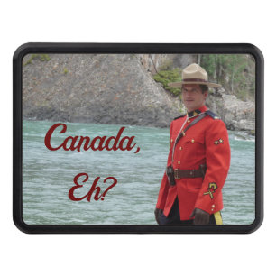Handsome Mountie Happy Canada Day Funny Photo Hitch Cover