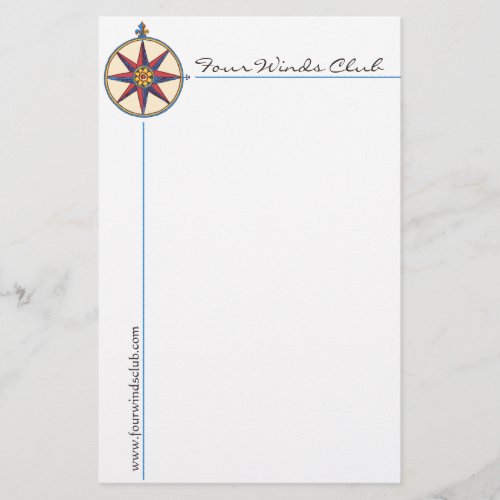 Handsome Nautical Stationery with Antique Compass