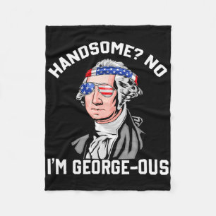 Handsome No George Washington 1776 Funny 4th Of Ju Fleece Blanket