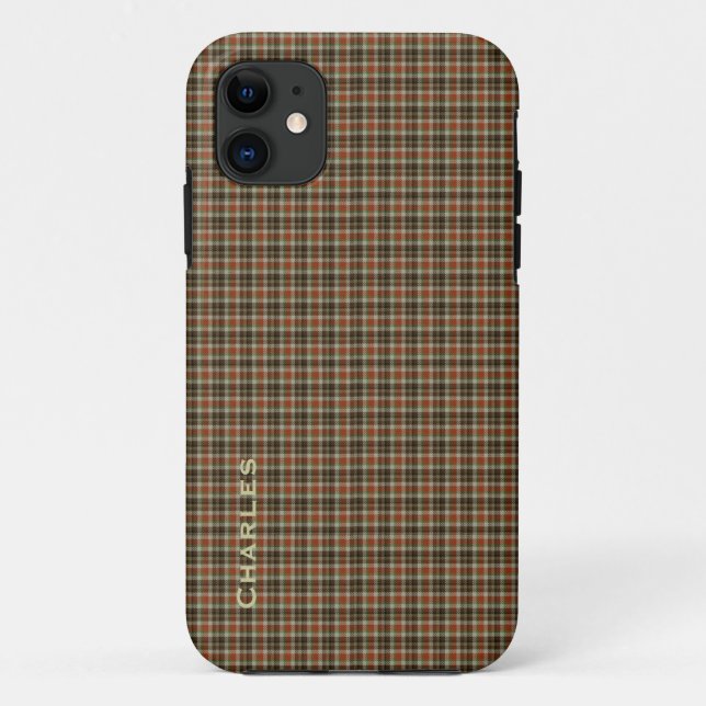 Handsome Orange & Brown Plaid Custom iPhone 5 Case (Back)