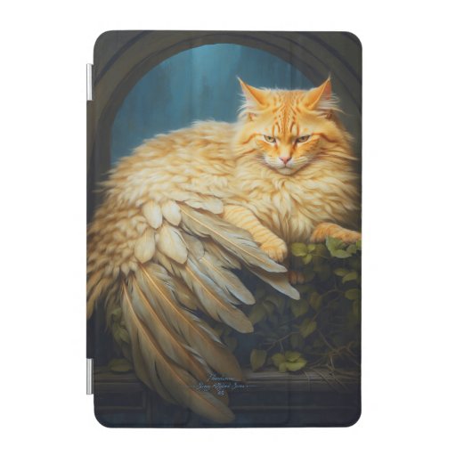 Handsome Orange Tabby Cat with Tail Feathers iPad Mini Cover