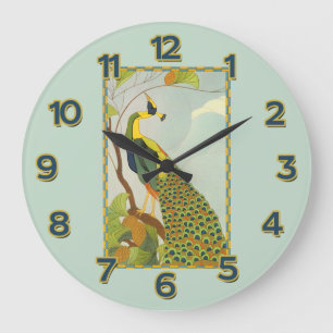 Handsome Peacock Wall Clock