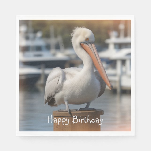 Handsome Pelican Napkins (Front)