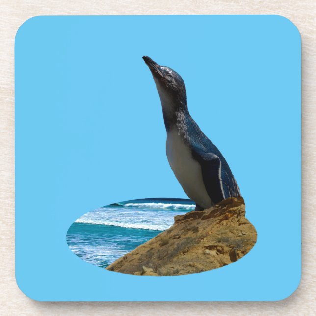 Handsome Penguin,   Beverage Coaster (Front)