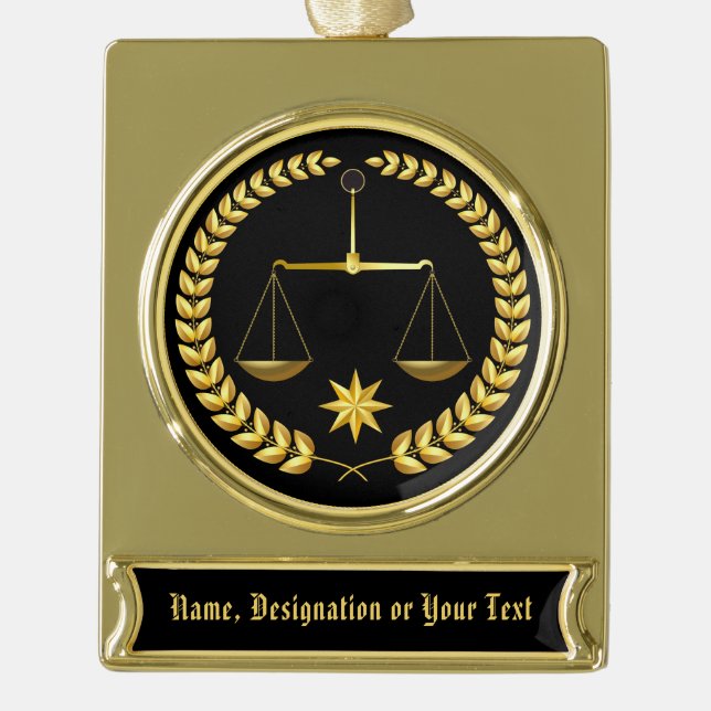 Handsome Personalized Attorney Ornament YOUR TEXT (Front)