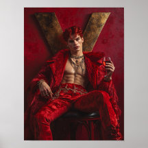 Handsome prince with glass of wine Photo 