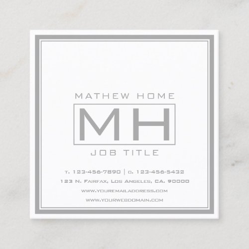 Handsome Professional Square Business Card
