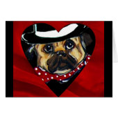 Handsome Pug Valentine (Front Horizontal)