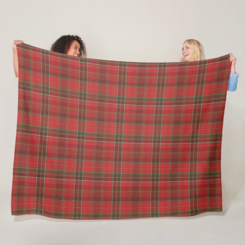 Handsome Red and Green Plaid Fleece Blanket